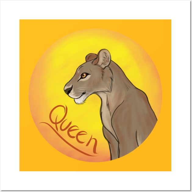 Queen Lioness Wall Art by SakuraDragon